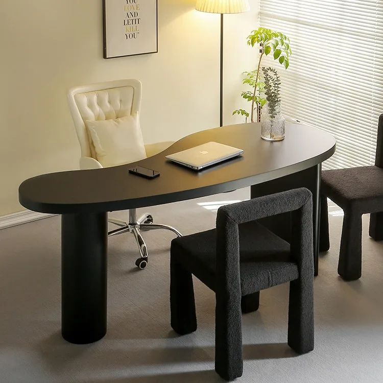 Simple modern solid wood desk computer desk special-shaped desk light luxury home designer workbench boss table