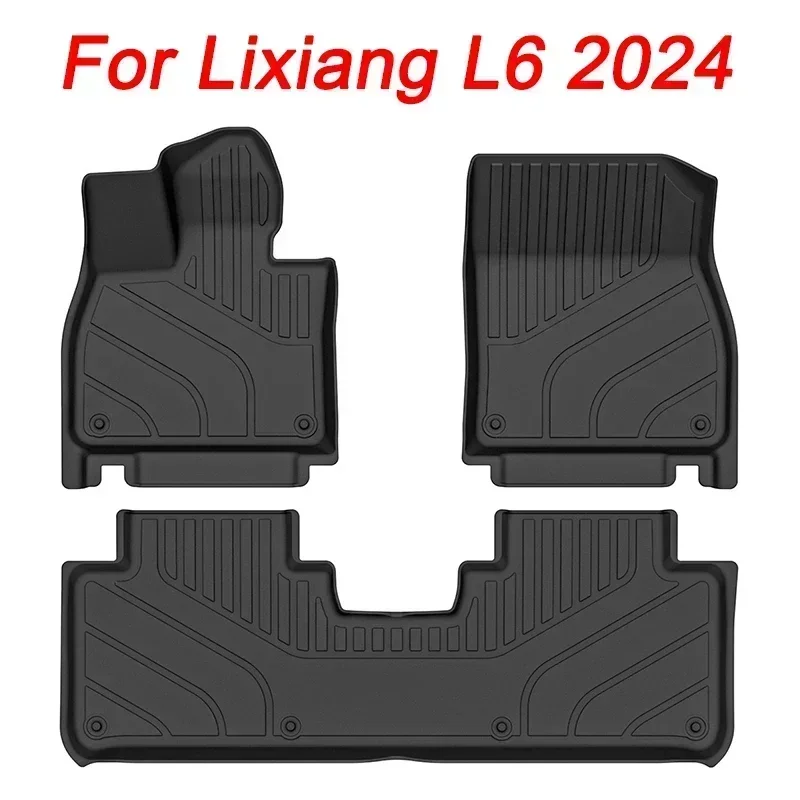 Car Floor Mats for Lixiang L6 2024 Waterproof Non-slip Foot Pad TPE Car Carpet Black Floor Liners Wholesale Trunk Mats