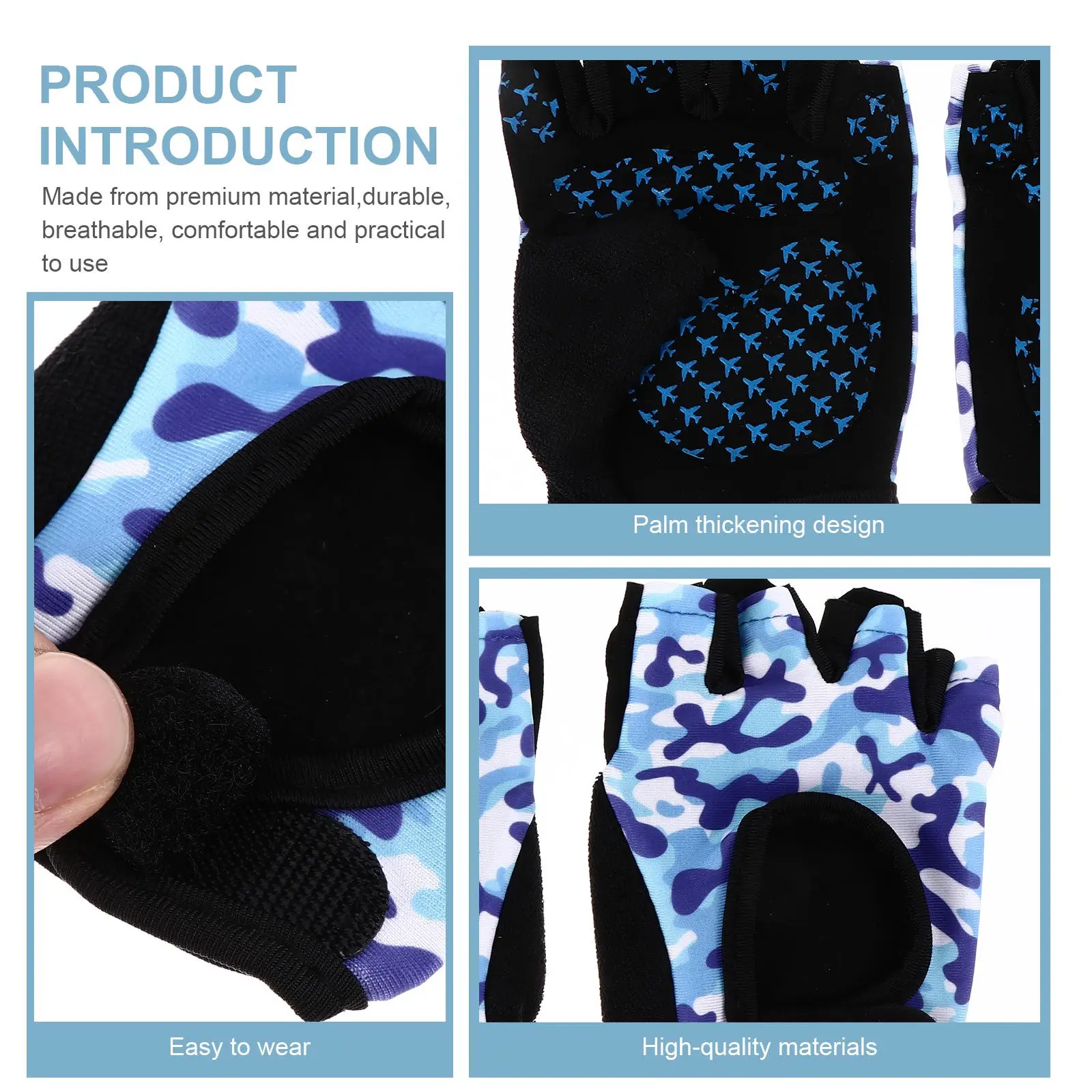 Guantes de ciclismo antideslizantes de medio dedo, transpirables, ligeros, para deportes al aire libre, montar en bicicleta, Fitness, 1 par