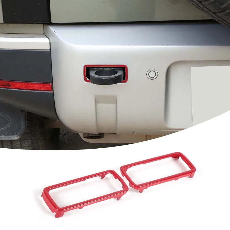Trailer Tow Hook Hole Frame Trim Sticker Rear Towing Hook Hole Bezel Car Accessories For Land Rover Defender L663 2020-2026
