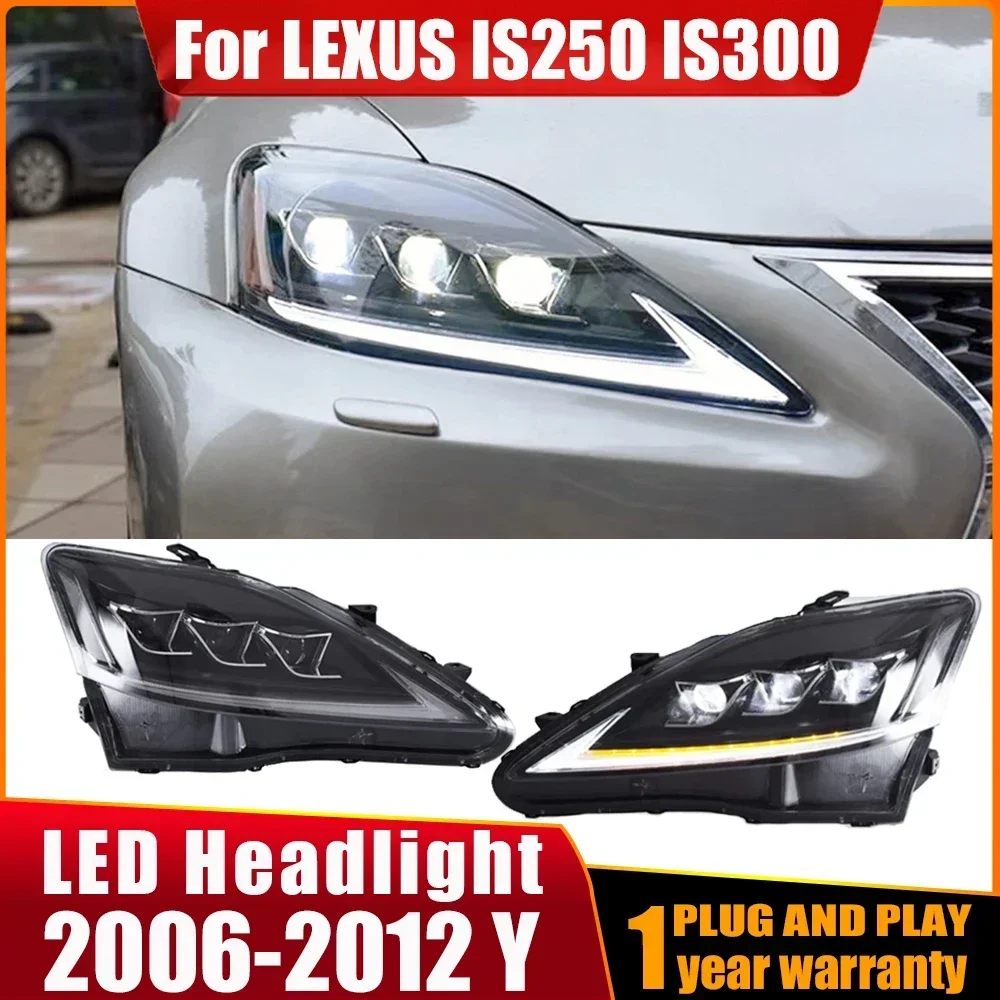

Левая и правая автомобильная Стайлинг, автомобильная фара в сборе для LEXUS IS250 IS300 2006-2012, светодиодная фара, детали тюнингового света Plug And Play