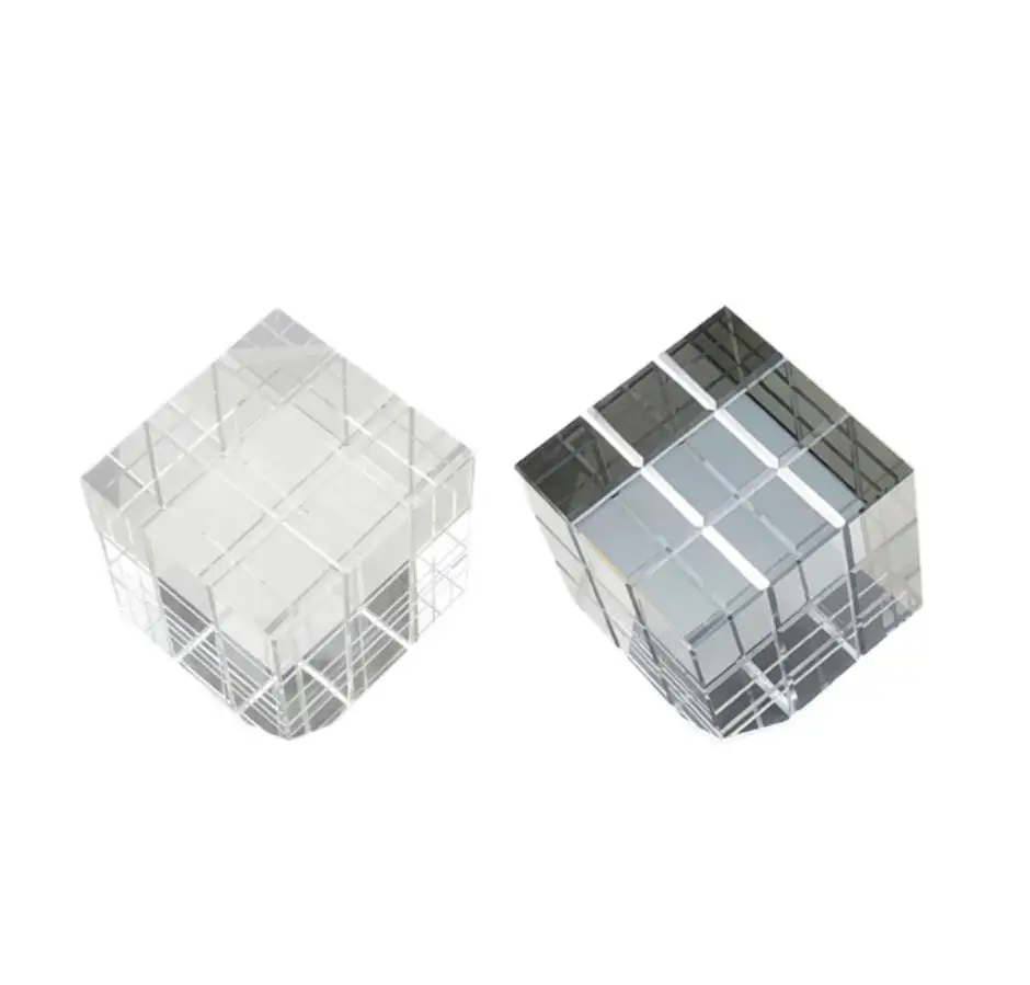 Crystal cube ornaments modern simple transparent anthracite crystal cube ornaments model house ornaments