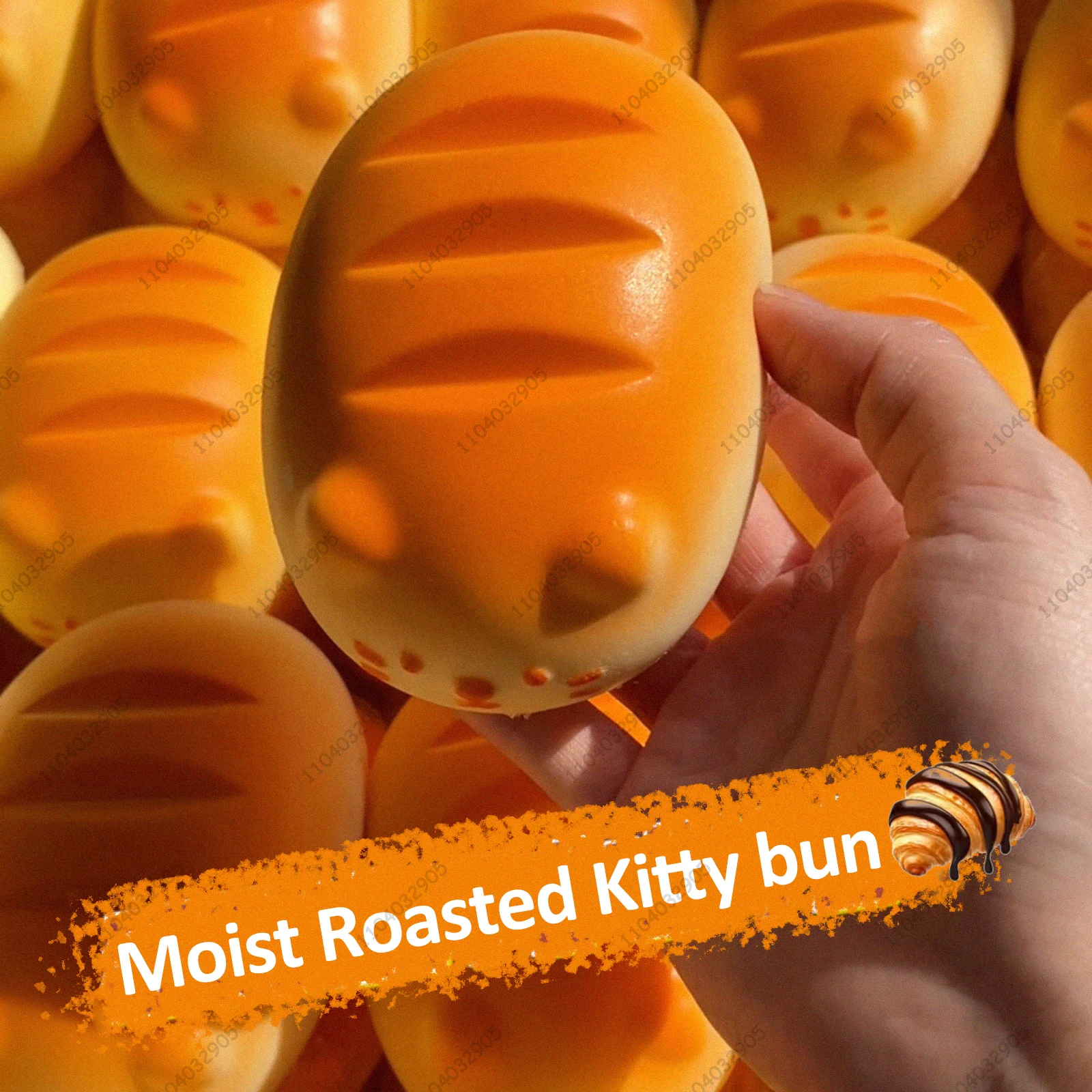 Kitty bun lento subindo mole bonito gatinho pão úmido brinquedo de comida macia lento rebote squeeze brinquedo liberação do estresse mão relaxar presente brinquedo