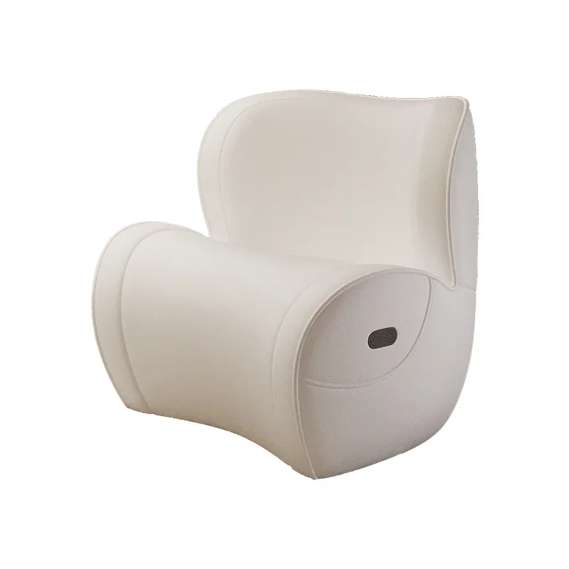

Cream wind fabric casual single sofa living room small apartment lazy small sofa high sense