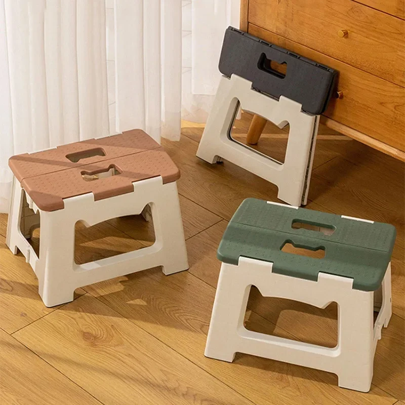 Portable Foldable Stool Floor Stall Plastic Chair  Outdoor Portable Fishing Small Bench Furniture Supplies