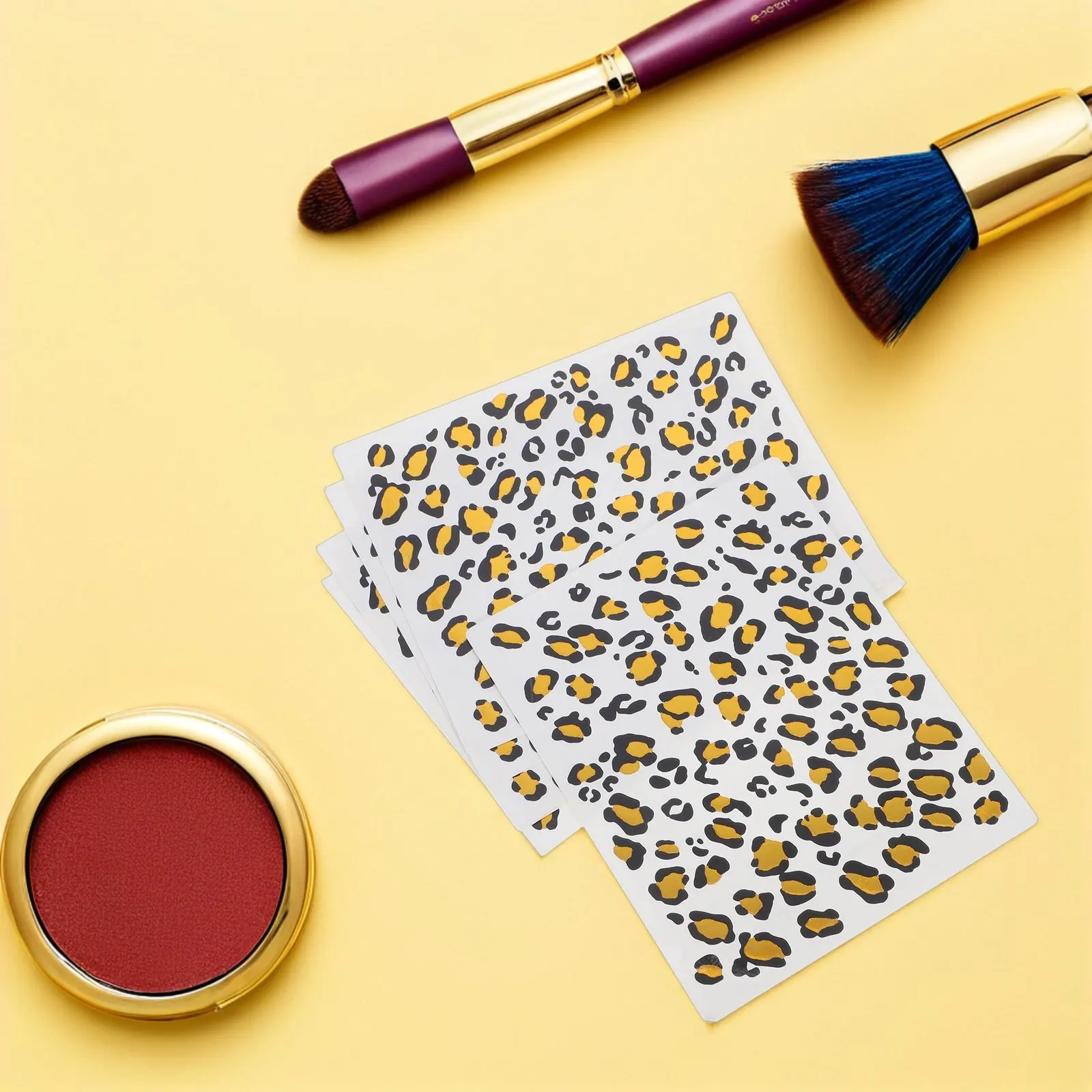 

Leopard Tattoo Stickers Realistic Temporary Body Tattoos Transfer Films Paper Decor Pattern Design Fashionable Attractive Easy