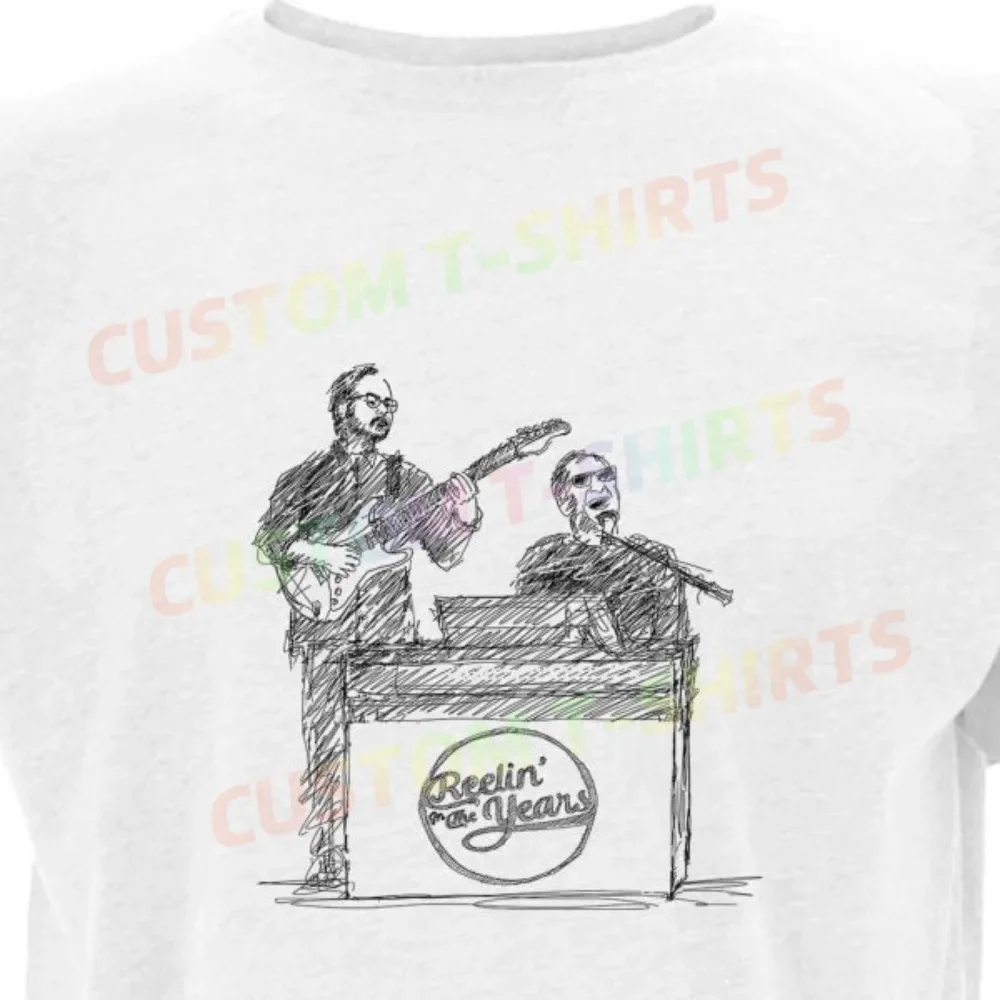 

142 226_Steely_Dan Fans' comic-style hand-drawn pattern T-shirts for both men and women in summer