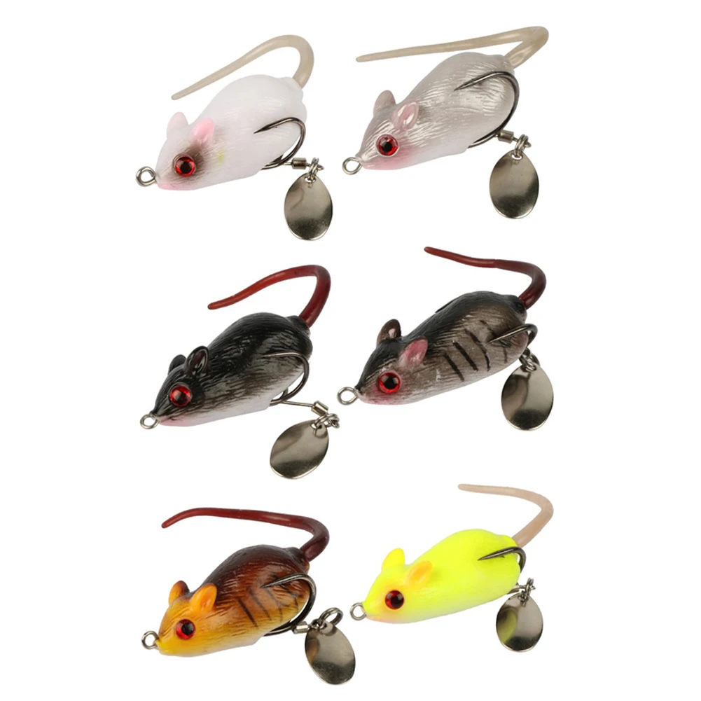 Señuelo topwater de ratón Swimbait hueco con gancho de plomo - imagen 2