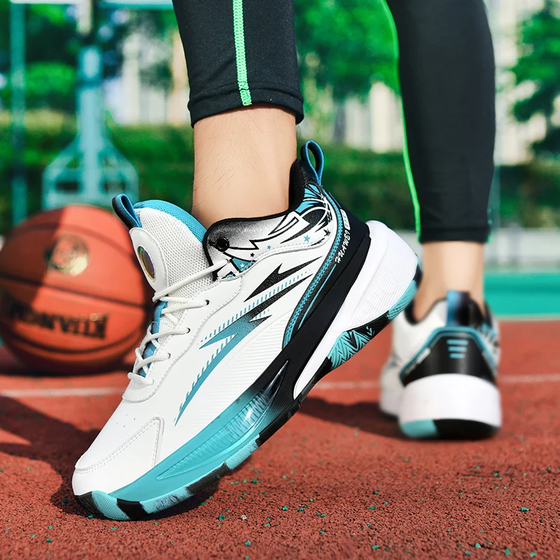 Chaussures de basket-ball respirantes coordonnantes pour hommes et femmes, chaussures de course portables, baskets athlétiques d'entraînement de gym, anti-baume