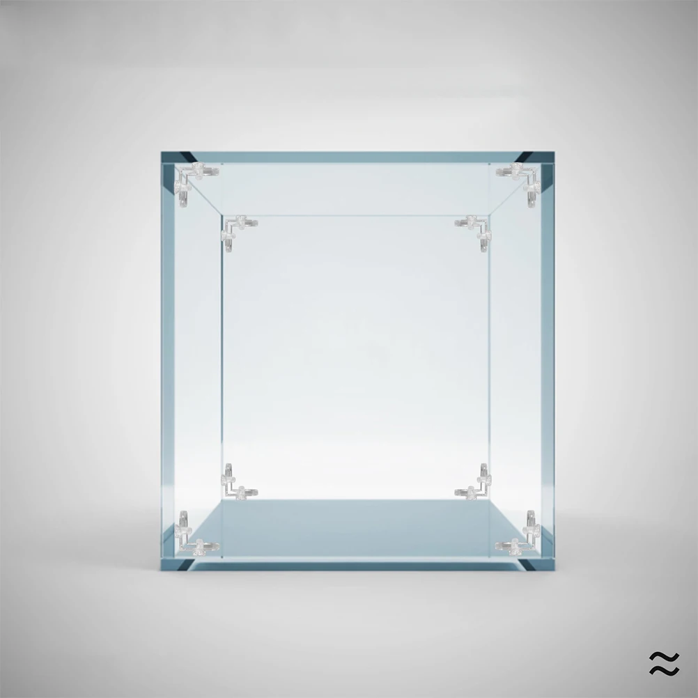 

12 set Acrylic Corner Brackets Clear Transparent Reusable Corner Connectors For Display Box Storage Case Diy Assembly