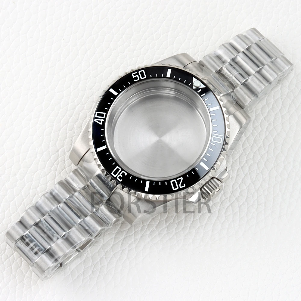 Obudowa zegarka NH35 40mm stal nierdzewna szkło szafirowe do mechanizmu Sub NH34 NH35 NH36 NH38 bransoleta Presidential wodoszczelność 100m