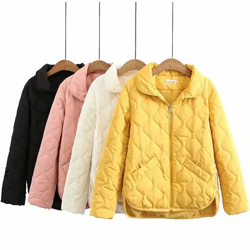 Oversized Women's Down Cotton Coat Winter Warm Padded Jacket Fashion Female Cotton Clothes Zipper Fashion Parker Outerwear 4XL