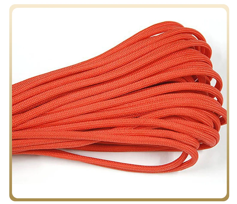 1 Stück 550 Paracord Fallschirmschnur Lanyard Mil Spec Typ III 7 Strang Kern 100 FT 27 Farben zum Klettern Camping Schnalle Armband – Detail 10