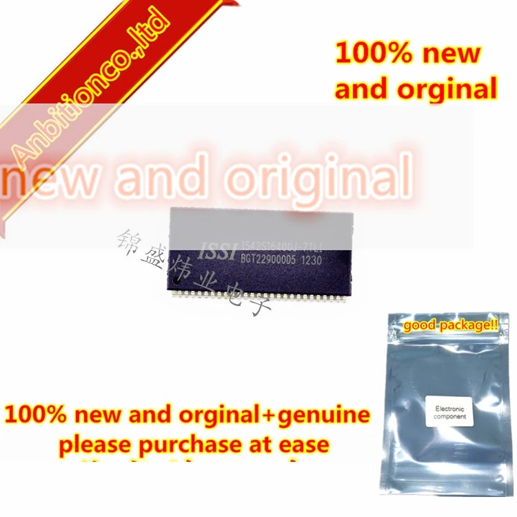 5pcs  100% new and orginal IS42S16400J-7TLI TSOP-54 in stock connection