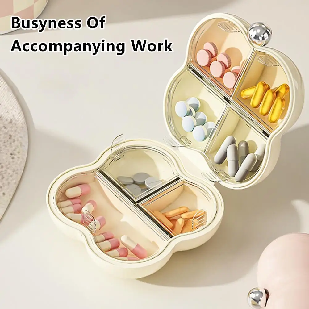 7 Compartments Mini Portable Pill Organizer Travel Pill Organizer Storage Tablets Vitamins Medicine Fish Oils