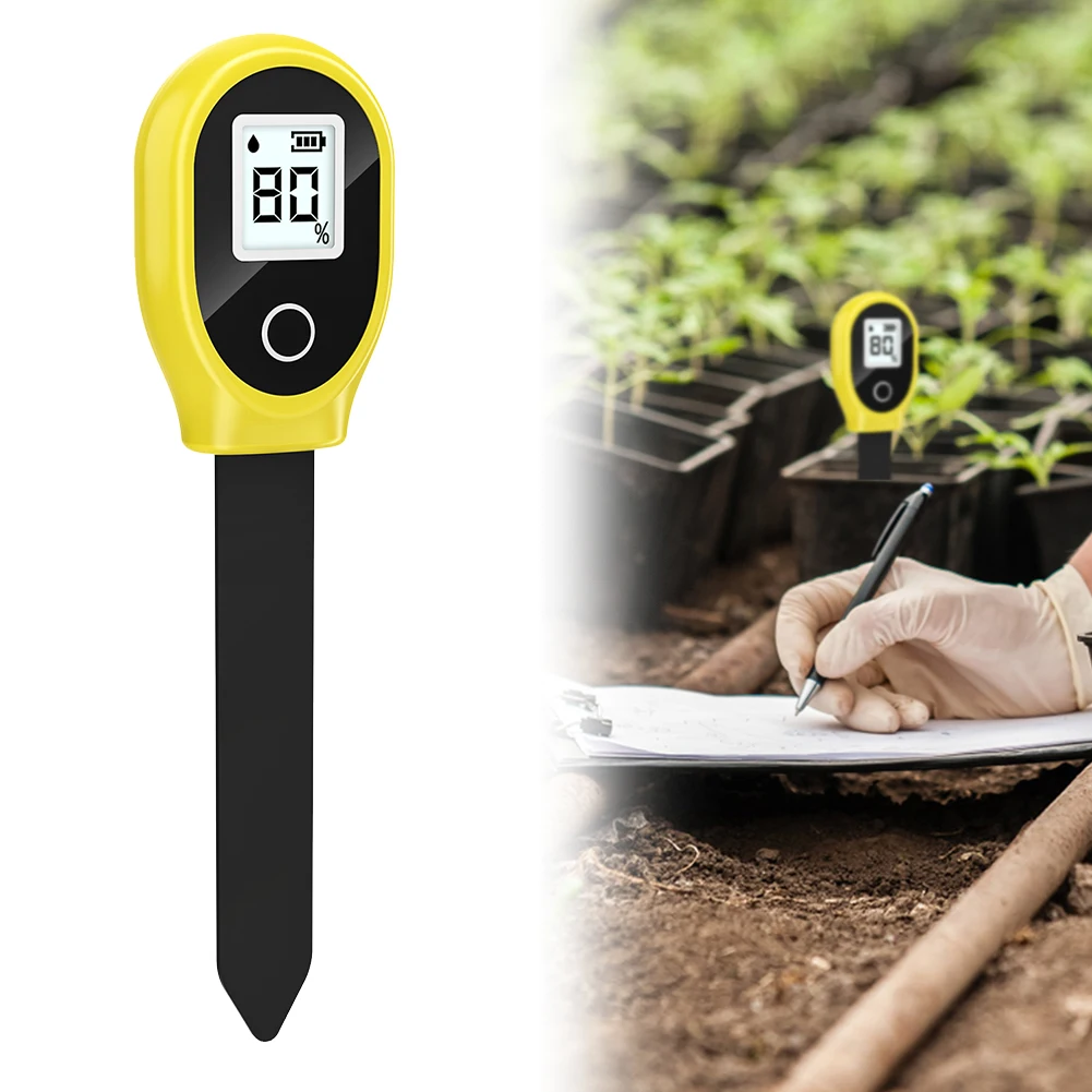 Soil Water Content Analyzer Meter Digital LCD Hygrometer Moisture Sensor Plant Water Monitor for Indoor & Outdoor Plants
