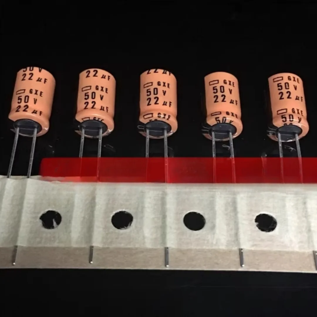 22UF 50V imported electrolytic capacitor 50v22uf 8 * 12 Black Diamond GXE series high temperature resistance 125 degrees