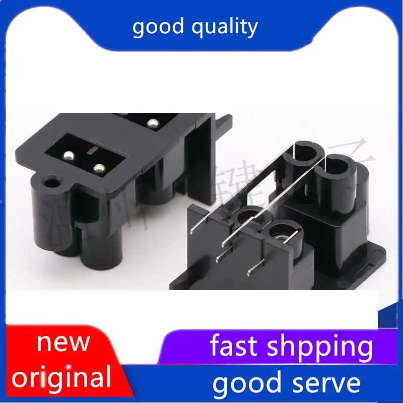 10pcs original new AC-207X2 power socket dual interface dual 4-pin female base 6-pin plug board AC DC DC-0068-A