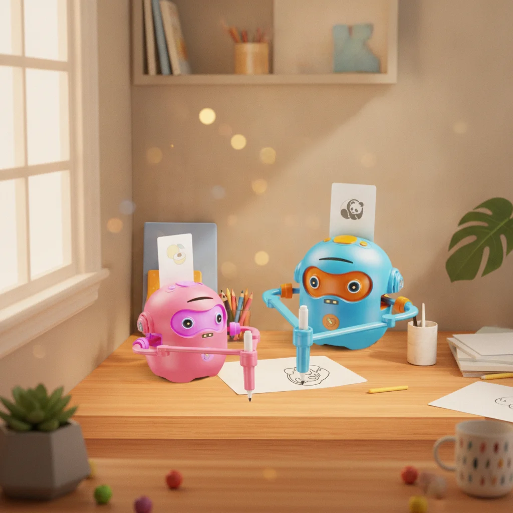 robot-da-disegno-con-carte-e-penne-creativo-e-compatto-automatico-per-bambini-casa-aula