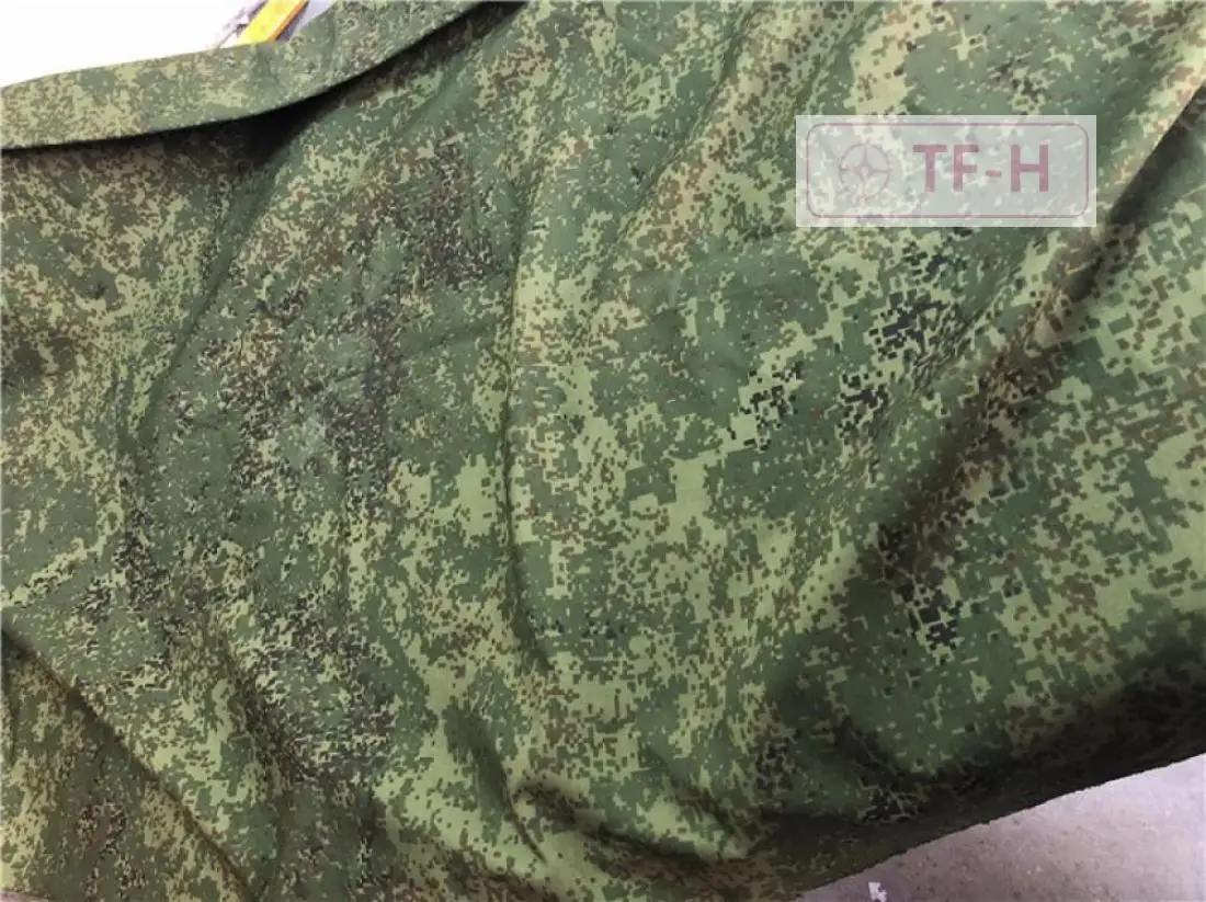 1.45M Width * 1M Length EMR Green Jungle Camouflage Training Clothing Blended Fabric Grid Cloth For DIY Tactical Uniform