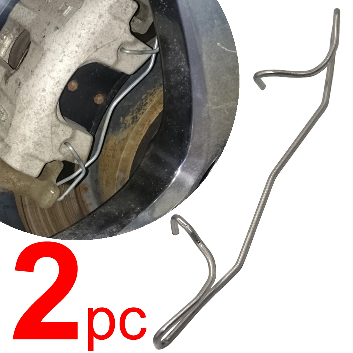 2pcs Rear Left Right Brake Pads Fittings Caliper Spring Fit Retainer Anti-Rattle Clip Fix Repair For HONDA FORD VOLVO MINI VW