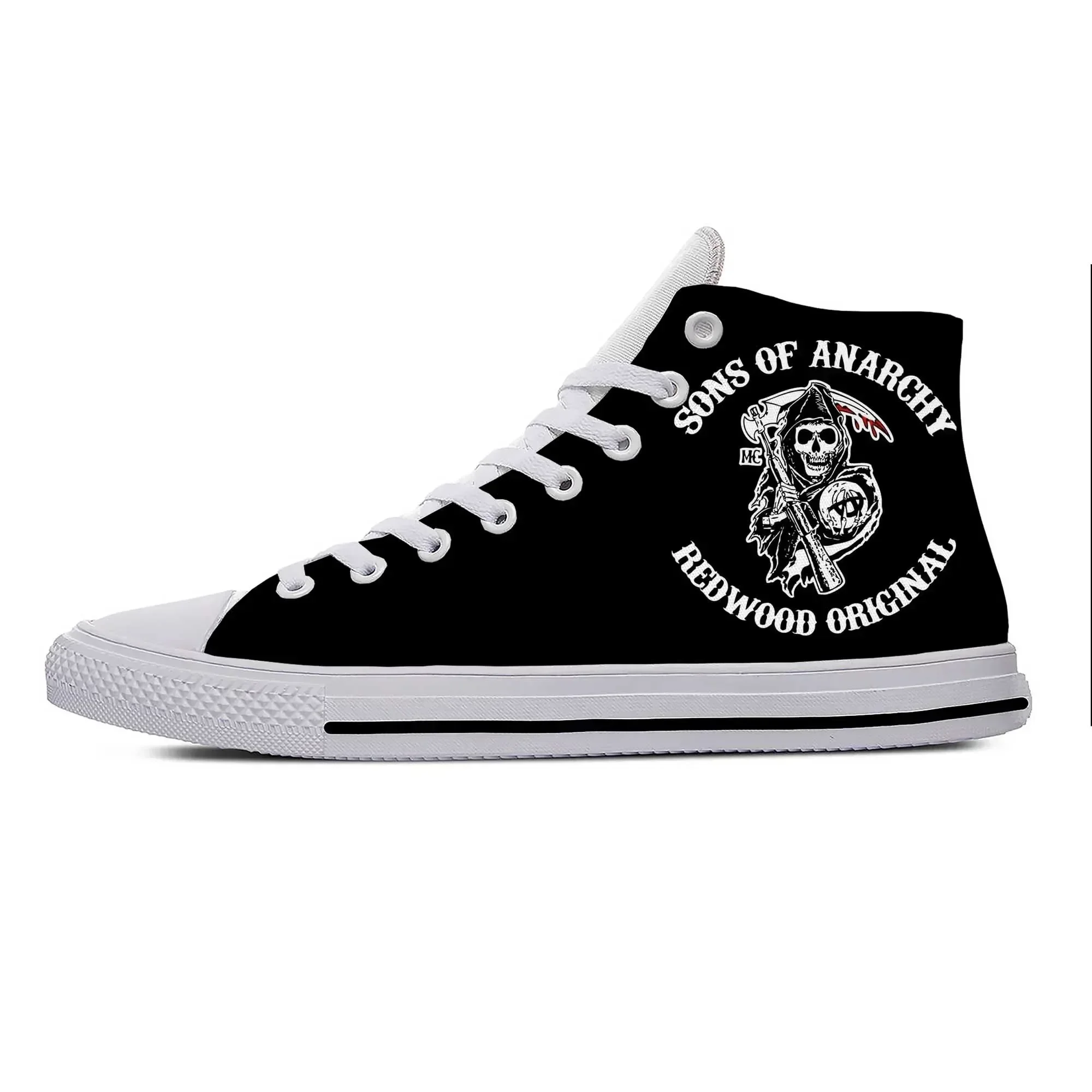 

Повседневная тканевая обувь Sons of Anarchy SAMCRO SOA с аниме-принтом, легкие дышащие кроссовки с 3D-принтом для мужчин и женщин