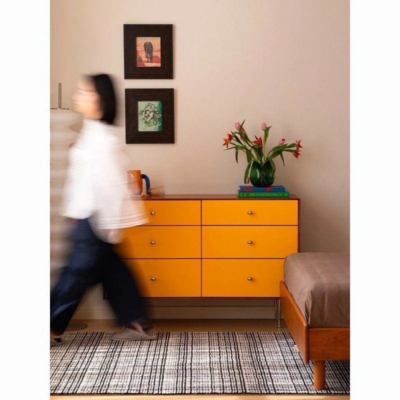 

Nordic chest medieval solid wood living room multi-chest storage drawer