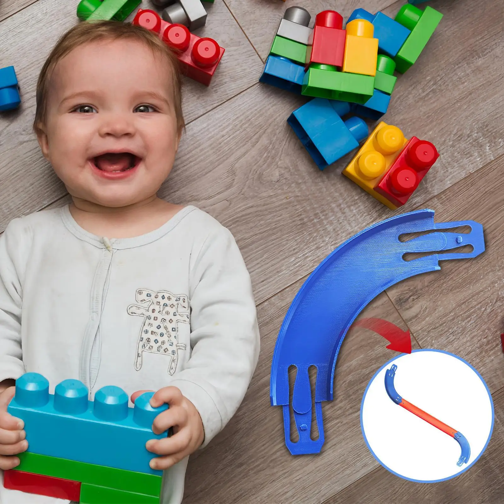 Hotwheel Track Connectors Universal 180 Degree Banked Curved Racing Track Connector For Car Toys Straightaways Curves