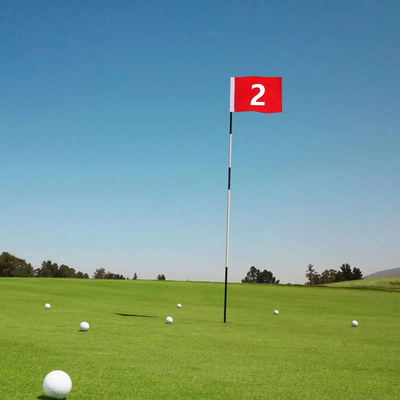 Large Numbered Golf Flag High Visibility Fabric Golf Equipment Accessory for Golf Course Practice Training
