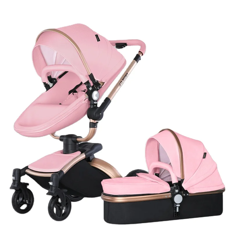 Two In One Reversible High Landscape Pink Fashional Pram Baby Carriage