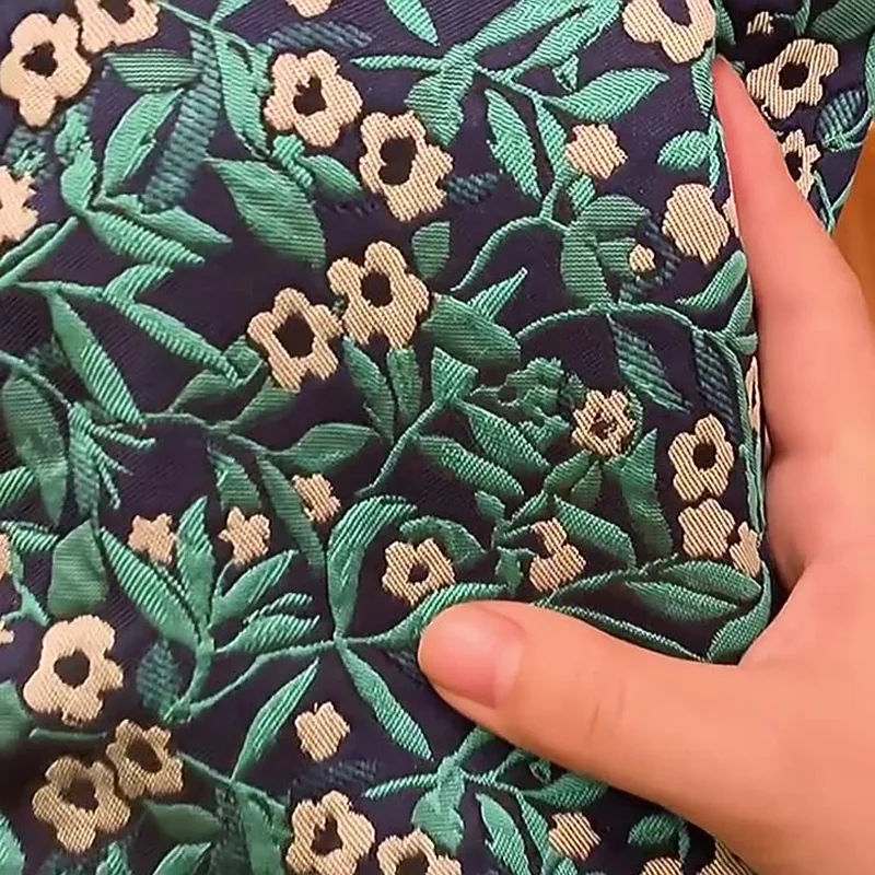 Borsa per il trucco in tela personalizzata economica blu bellissimo tessuto per borsa Borsa per cosmetici vintage trasparente morbida con grande