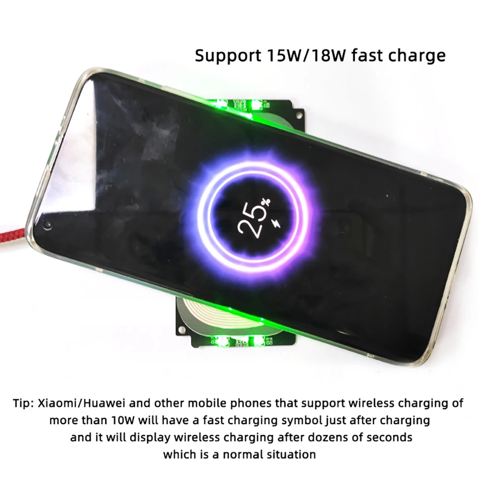 12V DIY Universal Qi Wireless Car Charger Standard PCBA Circuit Board Accessories Fast Charging For iPhone Samsung xiaomi huawei