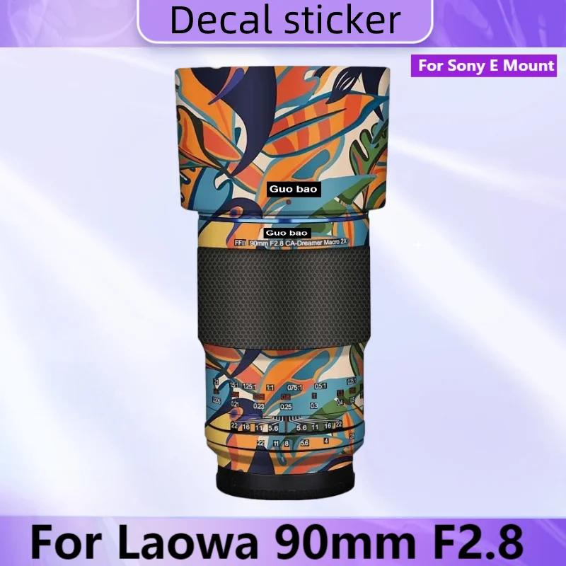 

Для Laowa 90 мм F2.8 Наклейка Кожа Виниловая пленка Защитная наклейка для объектива камеры Пальто FF II 90 мм F2.8 Для Sony E Mount