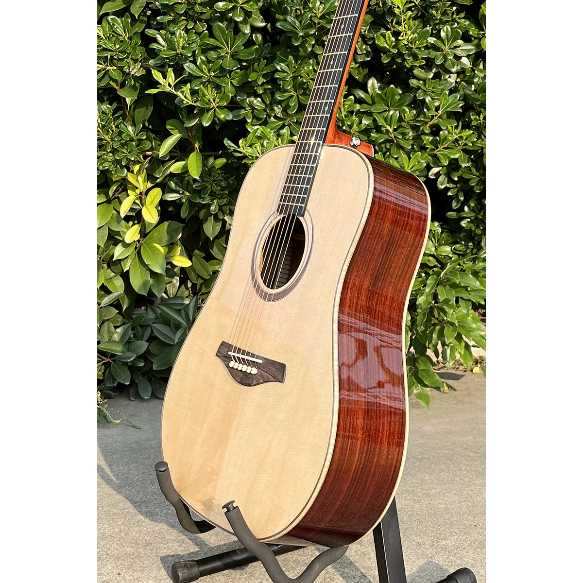 

Aiersi Brand Dreadnought Solid Sitka Spruce Top Acoustic Guitar With Solid Sitka Spruce Plywood Indian Rosewood Back And Side