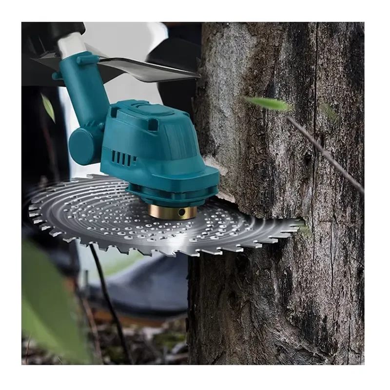 Industrial Grade Cordless Rotary Grass Trimmer for Lawn Mower 21V Lithium Battery 1100W Telescopic Handle Anti-Slip Design