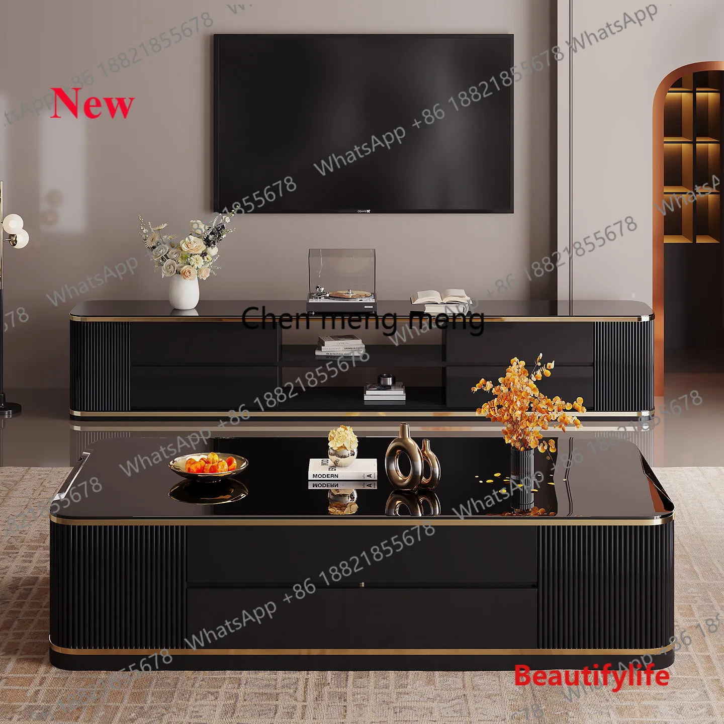 

Журнальный столик A55 2025: Новинка, креативный дизайн, люкс, для гостиной, большой, раскладной, для квартиры, тумба под ТВ