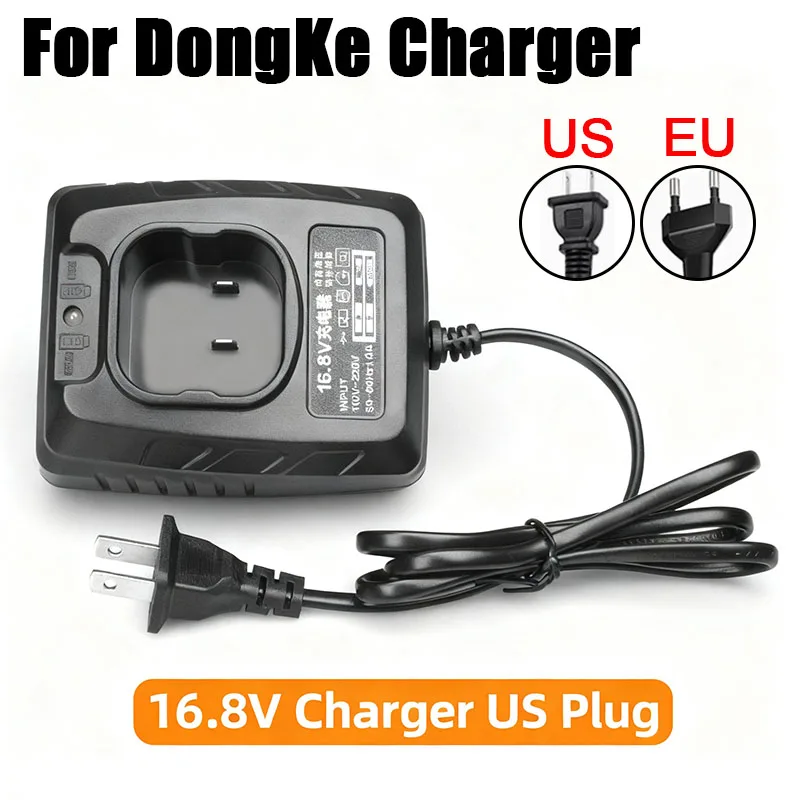

Dong Ke 16.8V EU/US Lithium Battery Charger Square Base Dedicated Electric Charger for Lithium Battery Electric Tool Charging