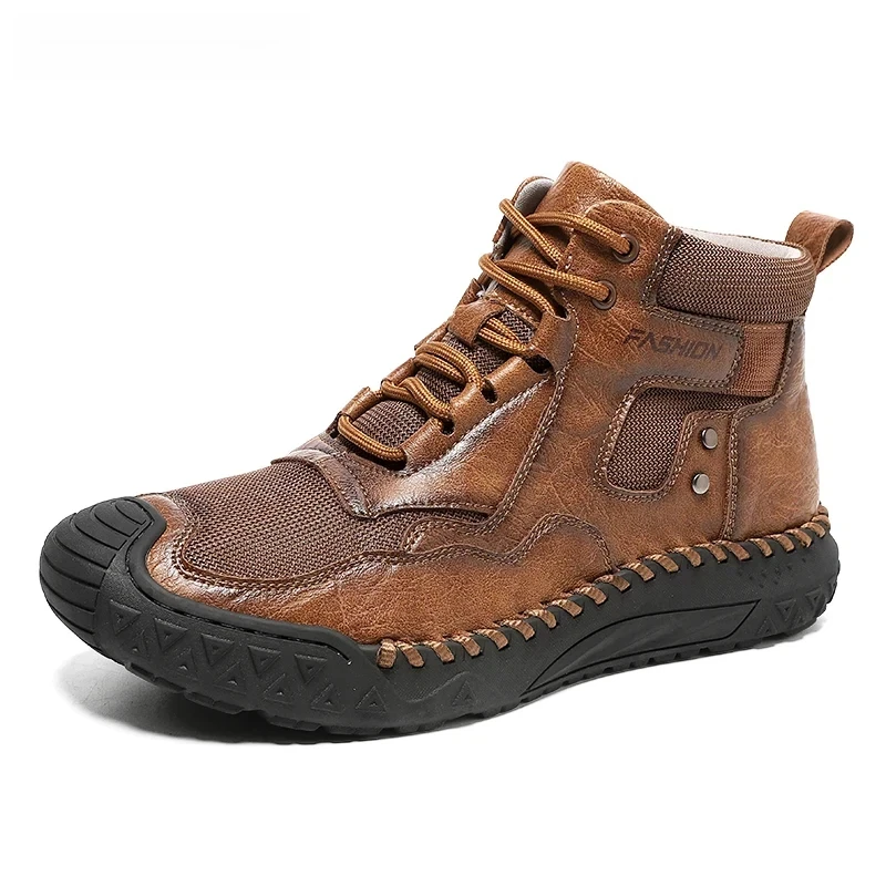 

Outdoor Men's Boots Leather Low Top Casual Shoes Climbing Hiking Shoes Warm Winter Boots for Men High Quality Platform Snow Boot