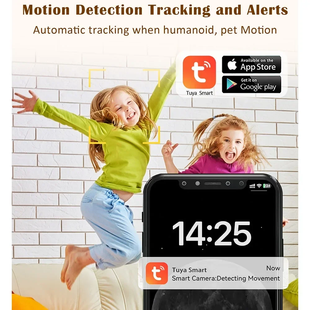 كاميرا ANSVICAM 4MP WIFI PTZ داخلية TUYA اتجاهين مكالمة صوتية وفيديو مع شاشة كشف الهاتف المحمول كاميرا الأمن الحياة الذكية