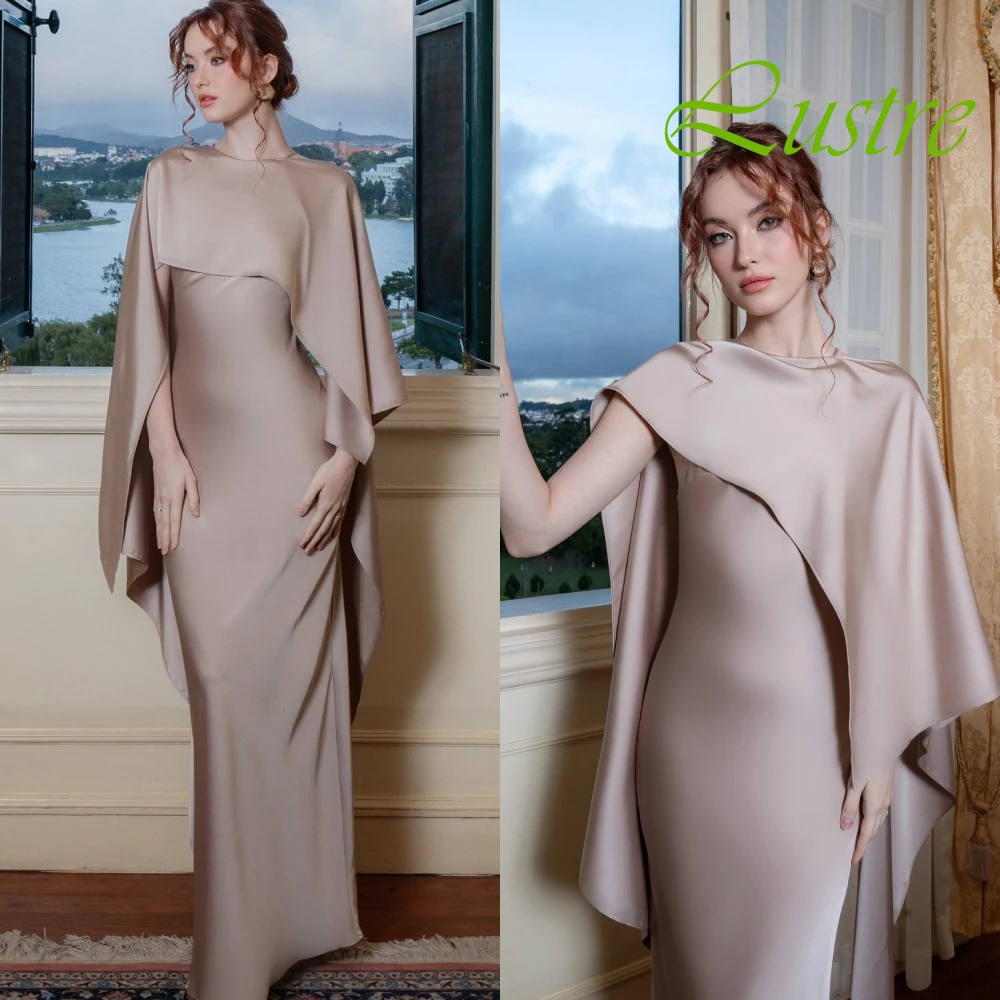 Customized Classic Halter Sleeveless Evening Dress High Quality Satin Prom Dresses Temperament Ruched Bridal Party Gowns