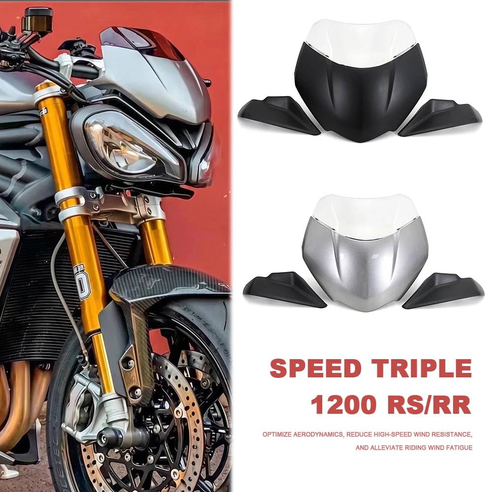 

Motorcycle Windscreen Windshield Fairing For Speed Triple 1200 RS RR 1200RS 1200RR Accessories Wind Deflector Protection