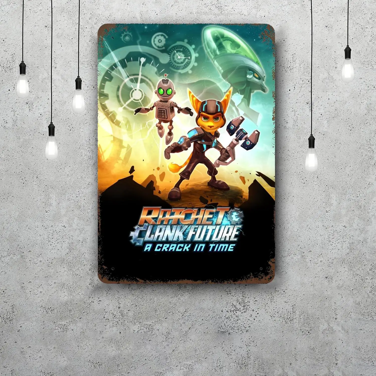 Ratchet and Clank Funny Bar Metal Sign, Retro Plaque, Vintage Sign, Alcohol Drinker, Pub, Club,  Kitchen Wall Decoration