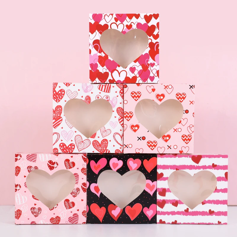 8Pcs Valentinstag Liebe Papier Box Hochzeit Süßigkeiten Cookie Geschenk Verpackung Box Valentinstag Party Dekoration Lieferungen