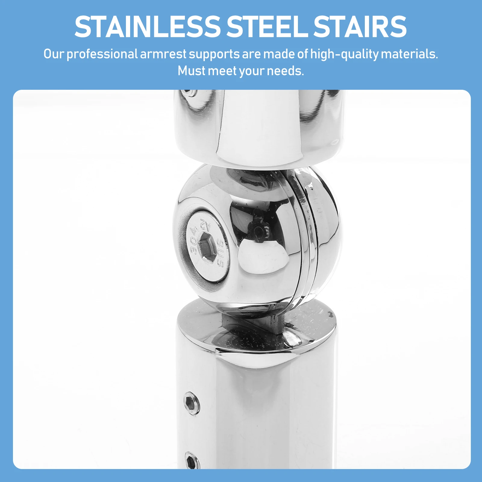 

304 Stainless Steel Adjustable Corner Curtain Rod Connector Hinged Elbow For Home Office Living Room Bedroom Kitchen