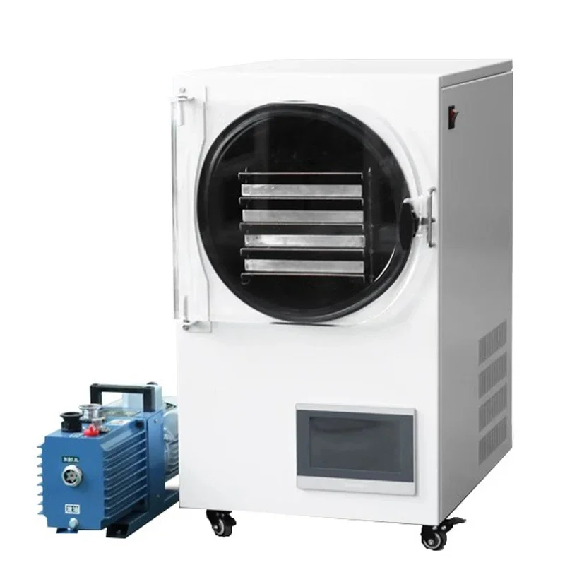 4-6kg/Batch Vacuum Fruit Freeze Drying Dried Machines For Candy Mini Vegetables Lyophilizer Food Freezer Dryer 5trays