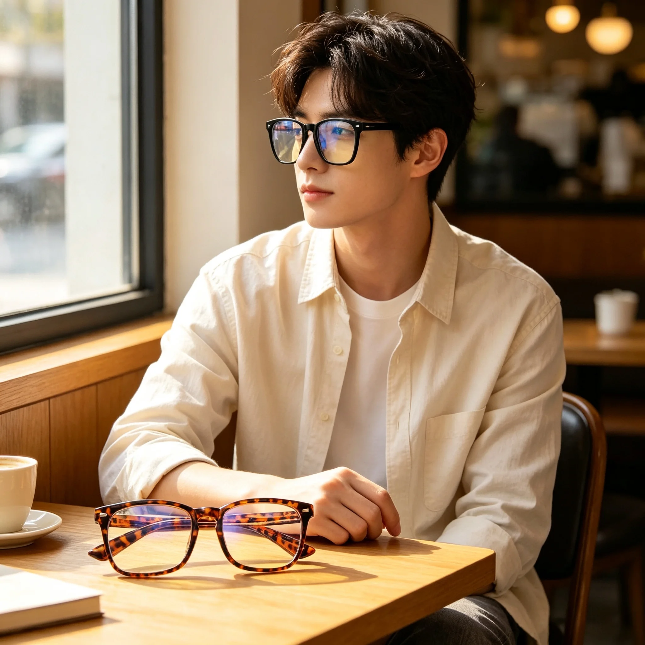 Black Blue Light Glasses for Computer & Gaming - Anti UV Ray Lenses, Scratch-Resistant & Comfort Fit