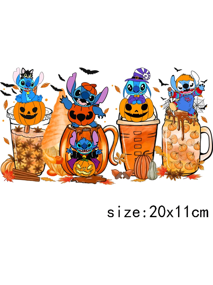 Halloween Abóbora Queda Transferência Adesivos, Bebida De Café, UV DTF Envolve, Transferências De Envoltório De Copo, 16OZ, Pegatinas, 1Pc