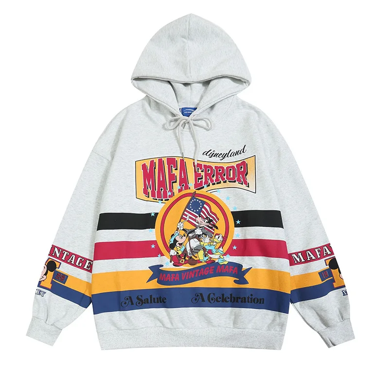 

Supzoom 2025 г., модная свободная осенне-зимняя модная популярная повседневная хлопковая толстовка с принтом Микки в американском стиле