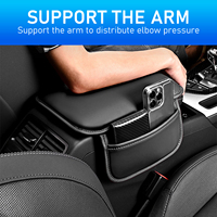 Automobile Armrest Pads Center Console Cover Protective Convenient to Use with 2 Side Storage Bags Suitable for Truck SUV Van
