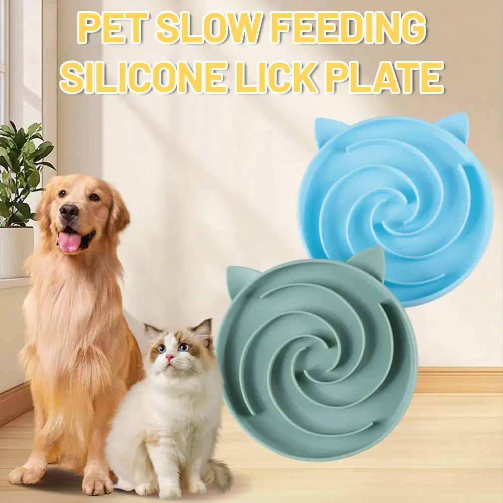 Cute Pet Slow Feeder Bowl Prevent Vomiting And Protect Intestines Food-grade silicon & Suction Cup Base for Dog Cat